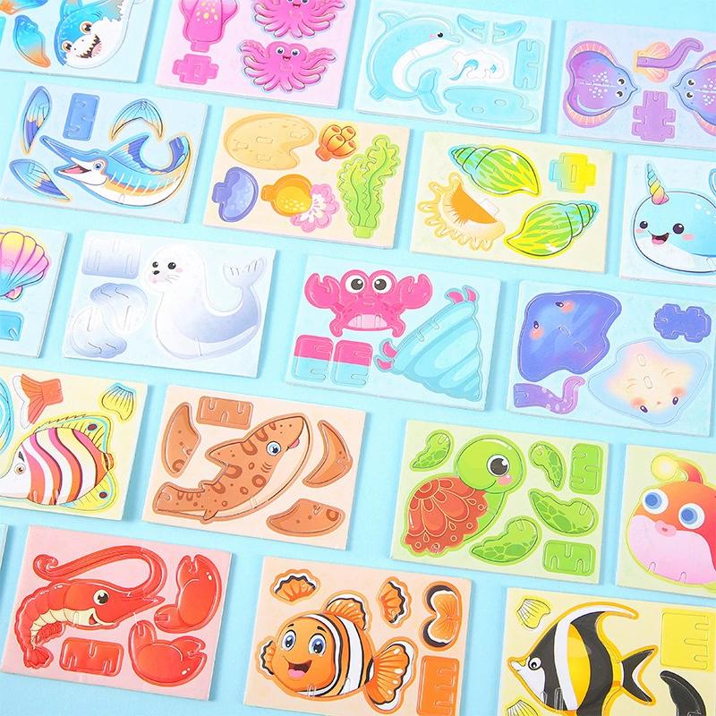 

30Pcs Cute Sea World Ocean Animal DIY 3D Paper Jigsaw Puzzles Toy for Kids Birthday Party Favors Kindergarten Rewards Goodie Bag
