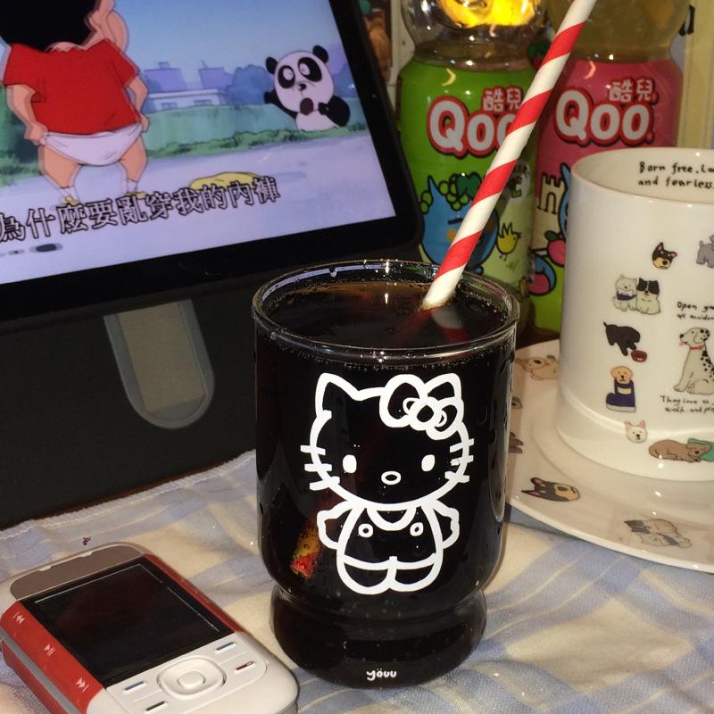 High Transparent Cartoon Kt Cat Glass, Cute High Borosilicate Water Cup, Girl Heart Milk Breakfast Cup Coffee Cup