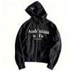 Jennie 2026 Blue Zipper Hoodie: European & American Fashion, Winter Loose Fit Unisex Jacket
