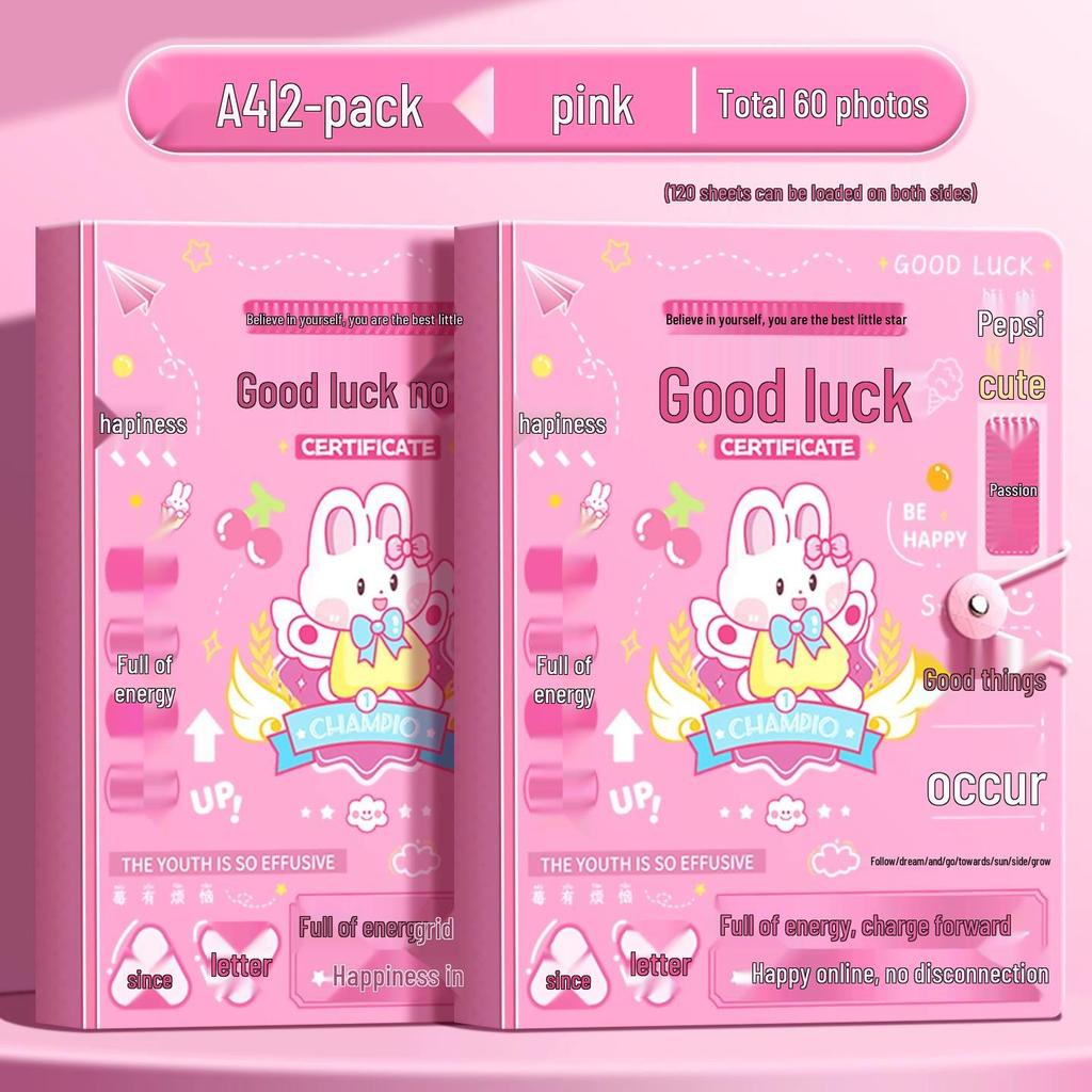 A4 Multi-Layer Transparent Document Folder with Loose-Leaf Inserts for Students