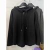 Hooded Sweatshirt Women's Autumn and Winter New Style Spliced Zipper Tie Fashion Solid Color Loose Versatile Casual Loose Top