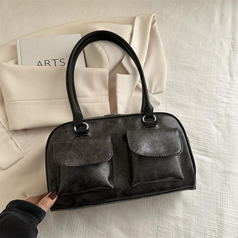 

2025 новая модная корейская сумка женская нишевая ретро сумка через плечо подмышкой модная двойная сумка повседневная сумка сумка