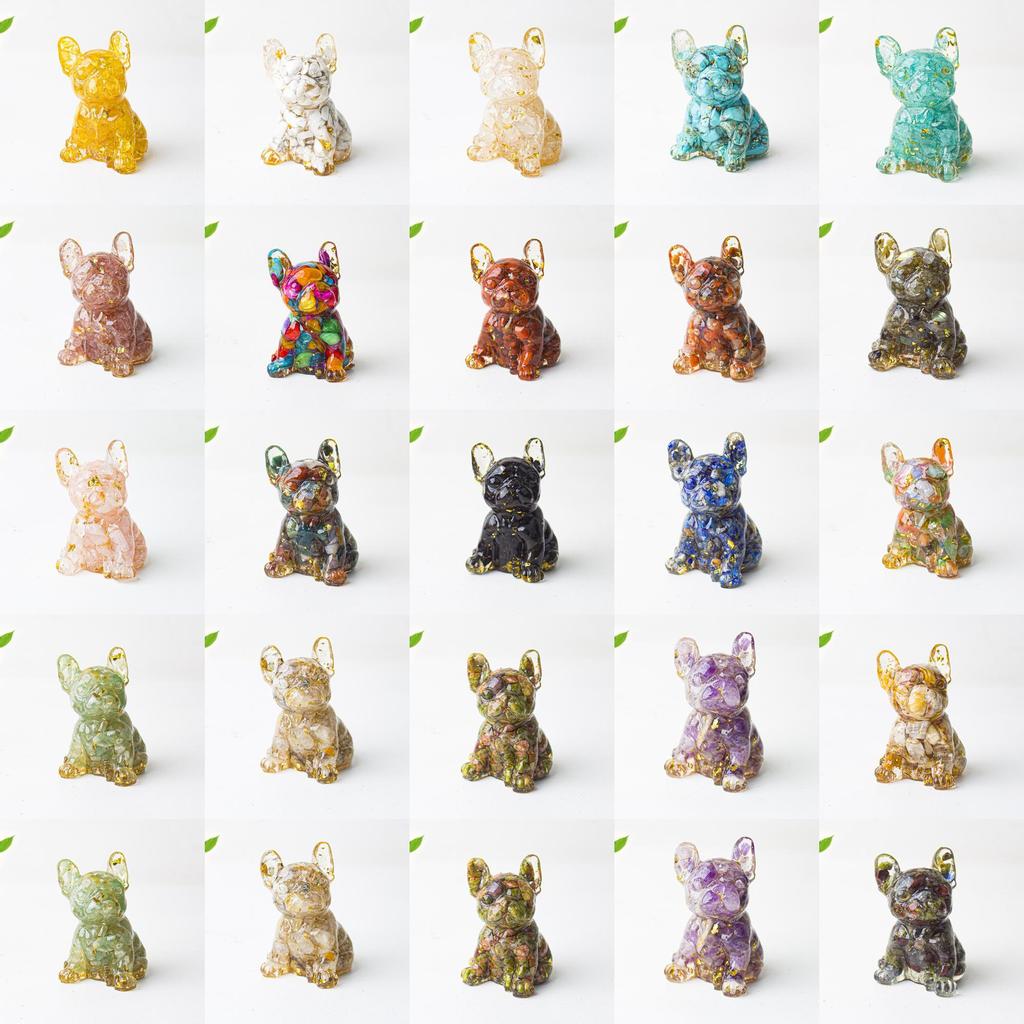 Hundefigur aus Kristallharz im modernen, minimalistischen Design – perfekt für die Dekoration von Zuhause oder Büro – Geschenkidee