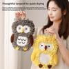Adorable Owl Kitchen Dual-Use Hanging Quick-Dry Square Towel