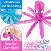 Squeaky Dog Toys - Octopus Plush Dog Toys for Aggressive Chewers  No Stuffing  Crinkle  Durable Interactive