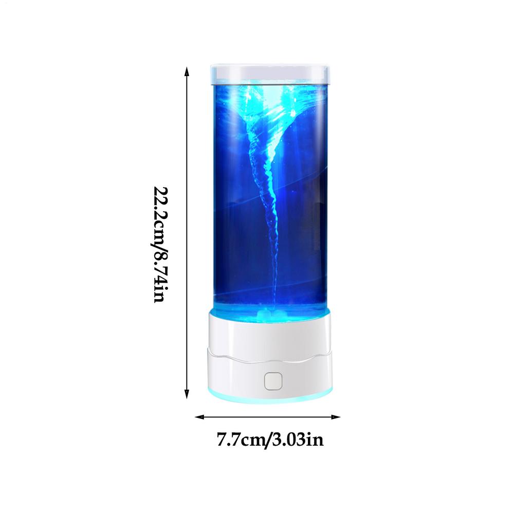 Tornado Night Light Multi-Color Cool Fun Table Lamp Home Decor Water Tornado Night Light for Home Dorm Office Apartment Study