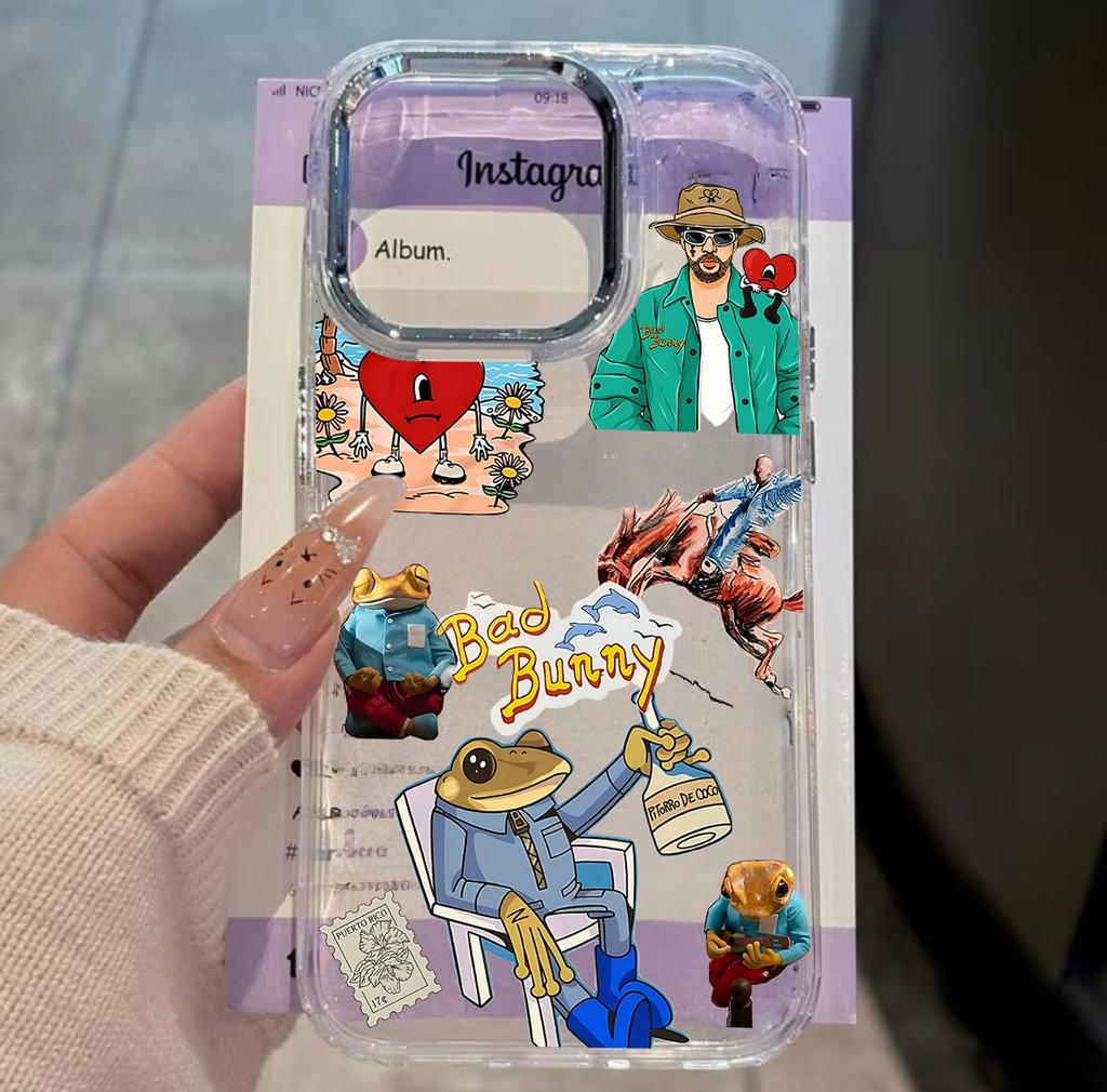Raper nowy Bad Bunny Gorące Etui Na Telefon Dla iPhone 17 16e 16 15 14 13 12 11 Pro Max X XR XSMAX 8 7 Air Plus Przezroczyste Miękkie Etui