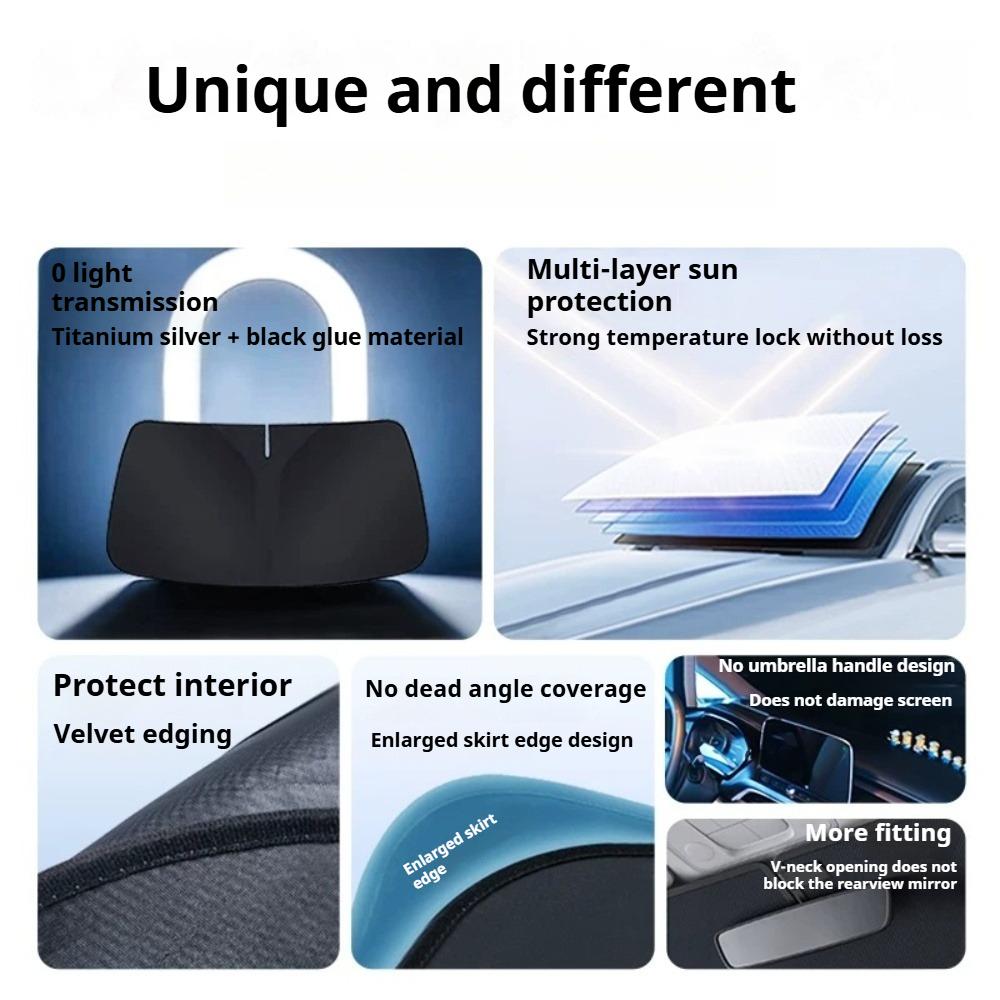 For Leapmotor T03 21-26 Car Front Windshield Sunshade UV Protection Exterior Windshield Sunshade Heat Insulation Car Accessories