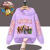 Kids' Roblox Character Printed Hoodie, Fashionable and Comfortable Sweatshirt for Boys and Girls, Ideal for Roblox Fans