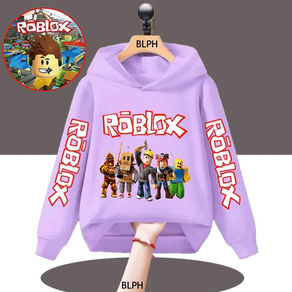 Kids' Roblox Character Printed Hoodie, Fashionable and Comfortable Sweatshirt for Boys and Girls, Ideal for Roblox Fans