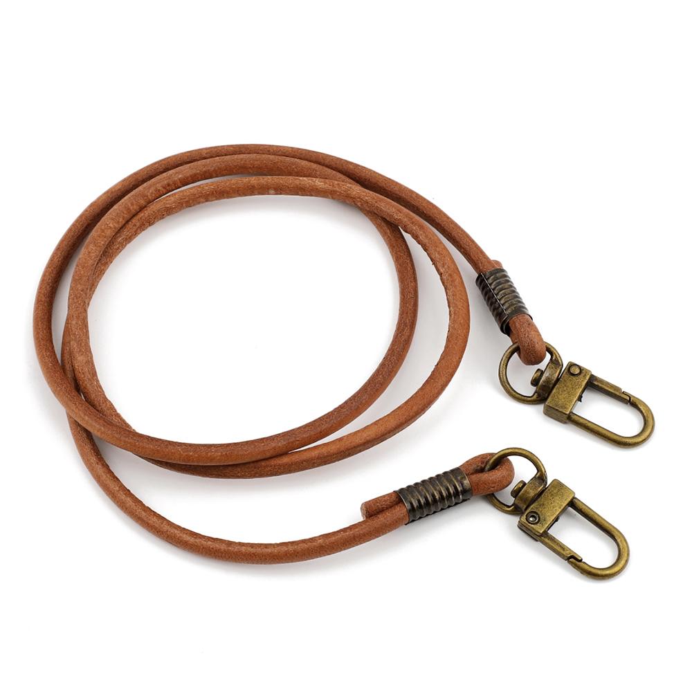 Genuine Leather Bag Shoulder Strap Round Band Replacement Straps Crossbody Purse Handbag Handle DIY Accessories 40/60/80/120cm