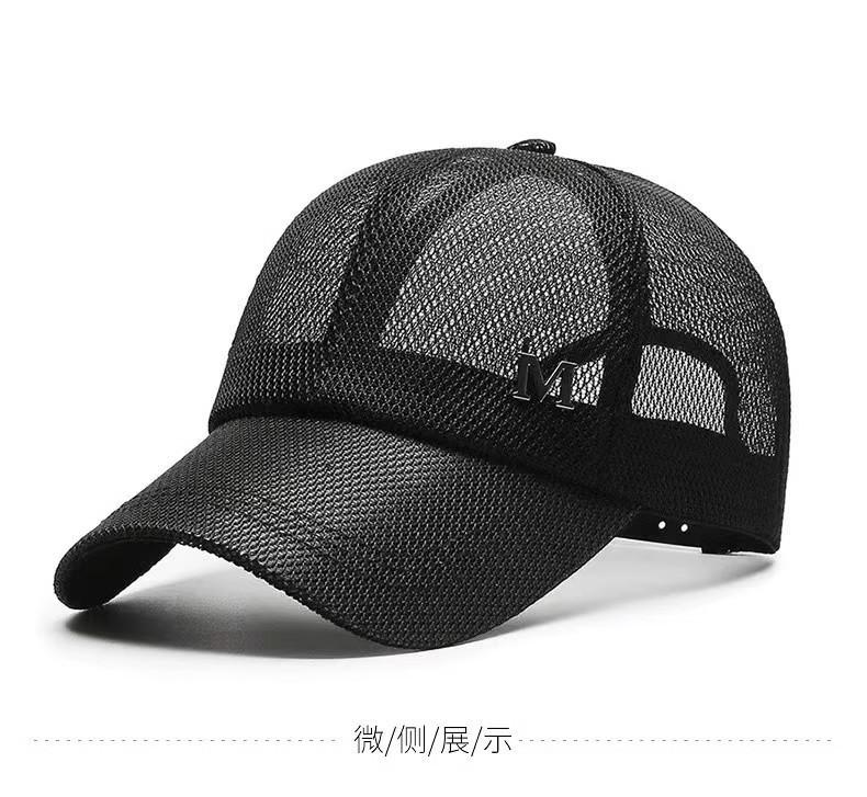 M Mesh Letter Baseball Cap Sun Protection Sunhat Breathable Hat Outdoor Gift