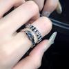 Niche Design, Advanced Sense, Cold Wind Fold, Couple Stacking, Texture Opening Ring, Female Index Finger Ring