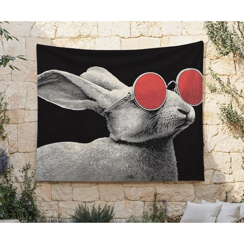 Cool Jazz Rabbit tapestry 75x100