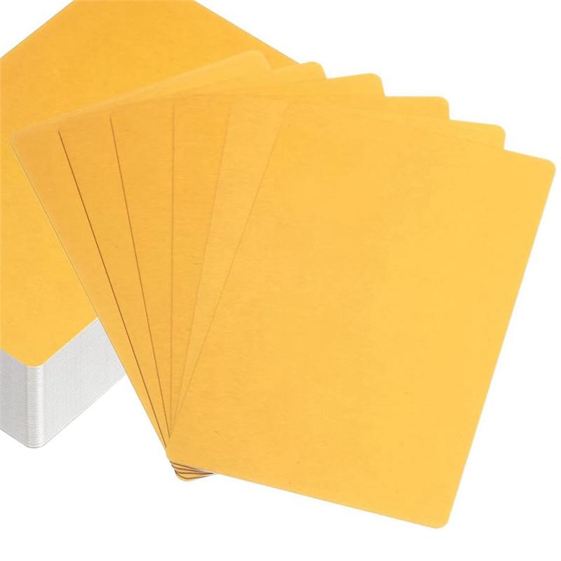 Good-100Pcs Blank Metal Business Cards 86 X 54 X 0.45Mm Anodized Aluminum Sheet Name Card For Laser Engraving DIY Cards Durable