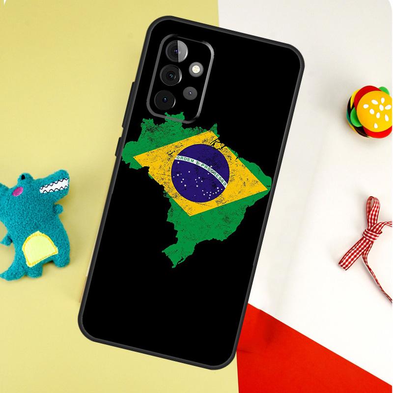 Brazil Brazilian Flag Case For Samsung Galaxy A54 A34 A24 A14 A12 A22 A32 A42 A52 A72 A52S A51 A71 A13 A53 Cover