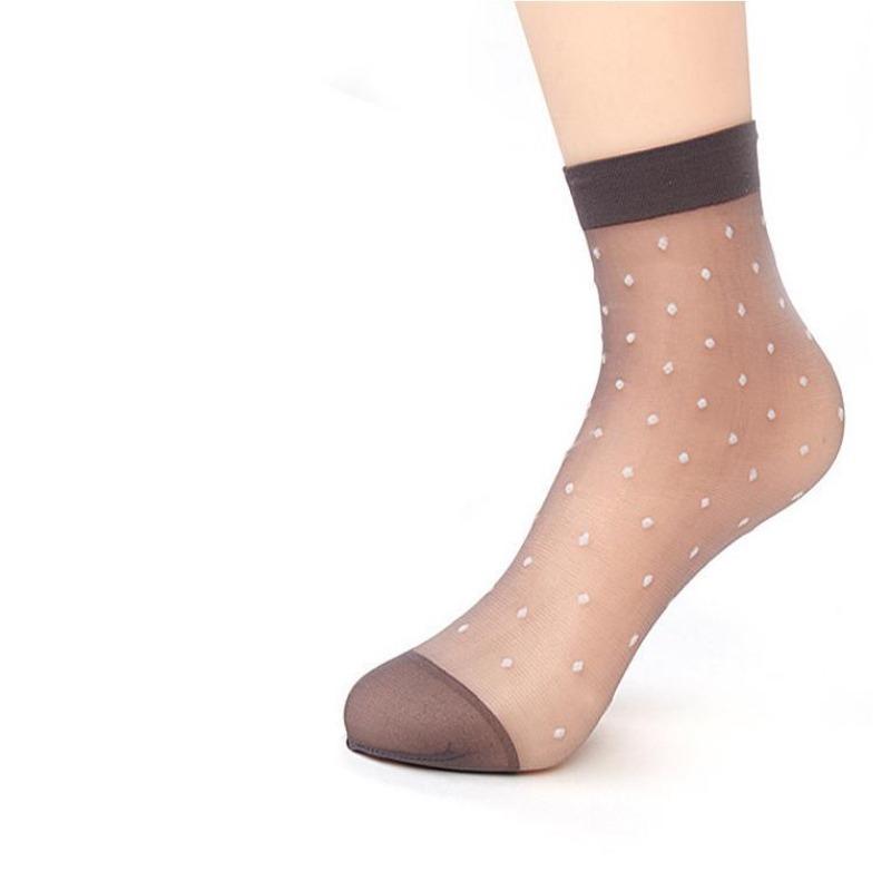 10 Pair Summer Women's Solid Breathable Dot Sock