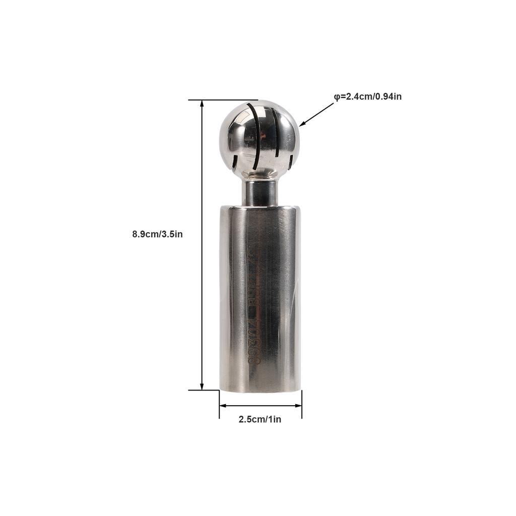 Rotating CIP Spray Ball with 1/2" Male BSP Connection Stainless Steel 304 Homebrew Conical Fermenter Brew Kettle Keg CIP Washin