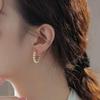 Korean Style Natural Freshwater Pearl Hoop Earrings - High-End, Simple, Small Earrings for Women