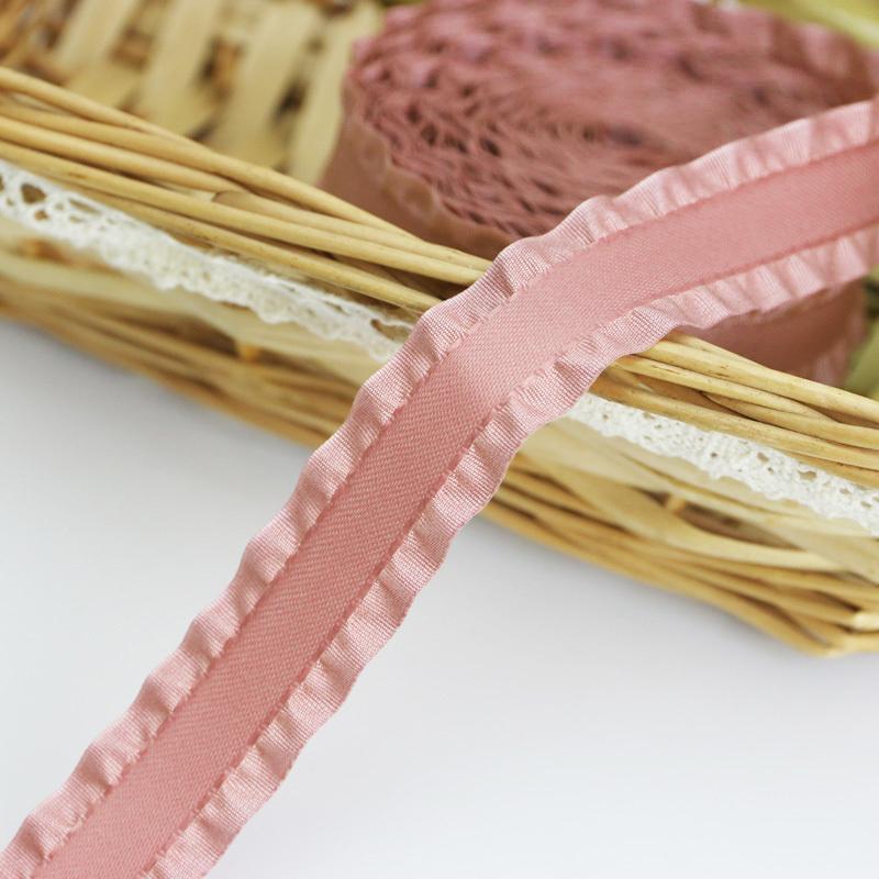 

(5 ярдов/рулон)22мм Лента с фестонами Сатиновые ленты Бант Украшение подарочной коробки Свадебное кружево Швейные принадлежности Скатерть Шторы 22mm