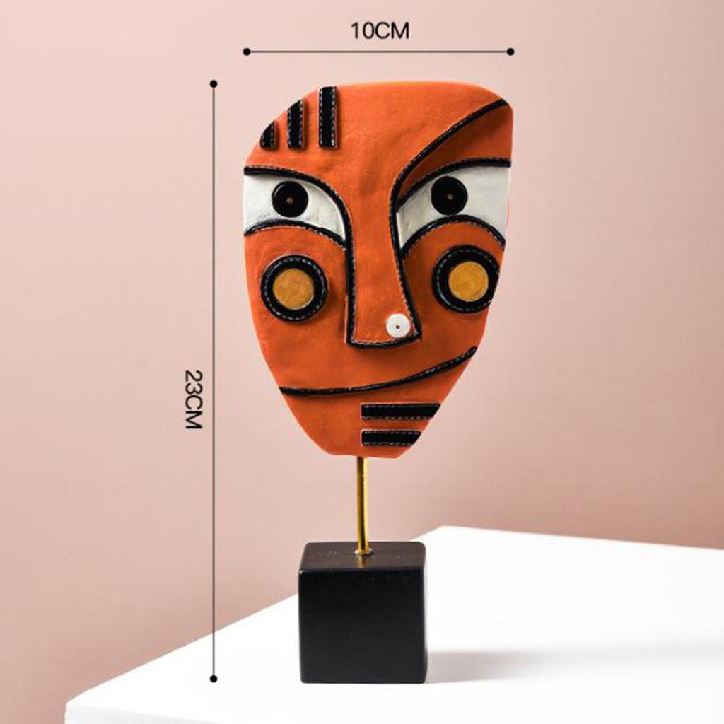 Creative Face Art Statue Sculpture Resin Crafts Figurine Abstract for Living Room Ornament Home Office Desktop Decoration Gift