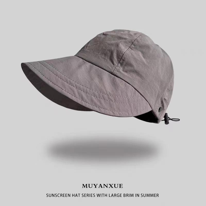 

Bucket hat women s summer thin quick-drying duck tongue sun hat sun protection and UV protection sun hat M（56-58cm） сірий колір
