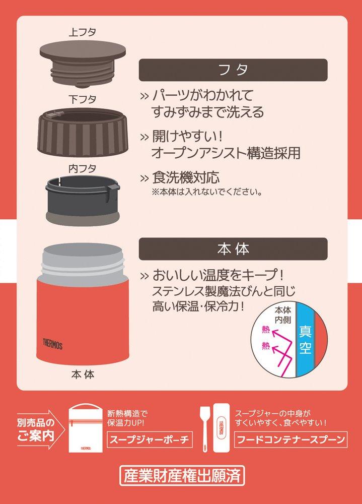 Thermos Vacuum Insulated Soup Jar, 400ml, Peach (JBQ-400 PCH)