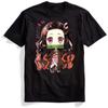 Demon Slayer Kimetsu No Yaiba Tshirt Men Casual Harajuku Japanese Streetwear Black T Shirt Summer Top
