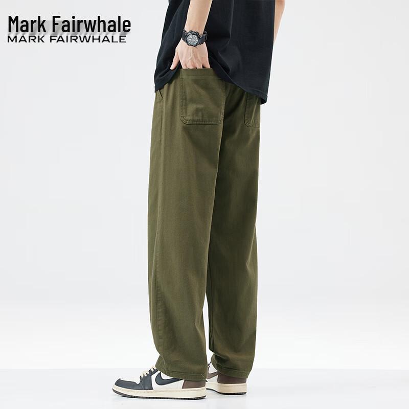 Mark Fairwhale Men's American Style Loose Straight-Leg Cargo Pants