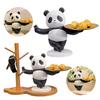 Panda Schlüsselaufbewahrungsschale Harz Panda Widget Teller Kreative Tierfigur Aufbewahrungsschale für Wohnzimmer Flur Heimdekoration