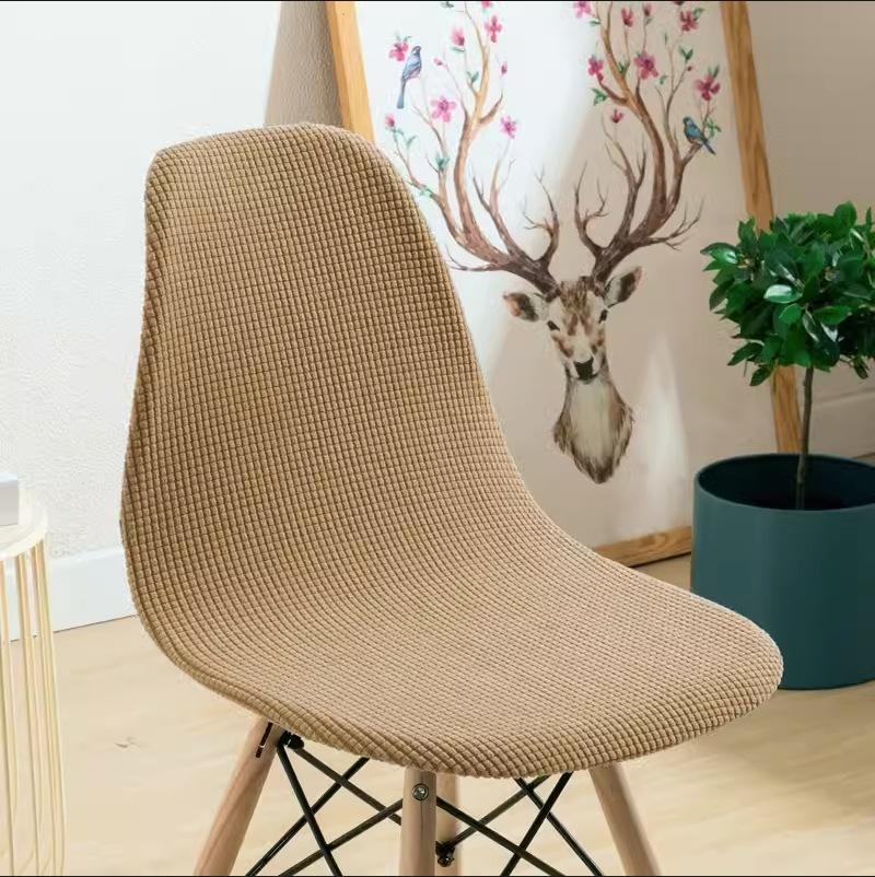 

Waterproof Anti-slip Knitted Chair Cover Simple Washable Spandex Chair Slipcover Decorative Restaurant Seat Cover 1 pce