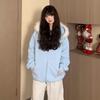 Unisex Hooded Jacket With Detachable Cat Ear Faux Fur Trim Streetwear Outerwear