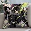 Anime O-Owari No Seraph Pillow Case Short Plush Double-Sided Print Square Throw Pillow Covers Sofa Home Cushion Decor