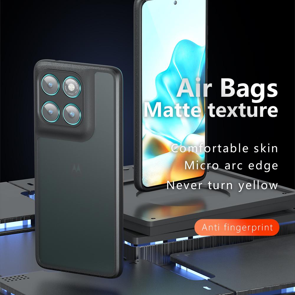 Nárazuvzdorný Matný Kryt na Telefon pro Motorola Moto G86 Power G96 G56 G85 G55 G35 Edge 60 50 Neo Tvrdý Zadní Kryt Měkký Průhledný Funda