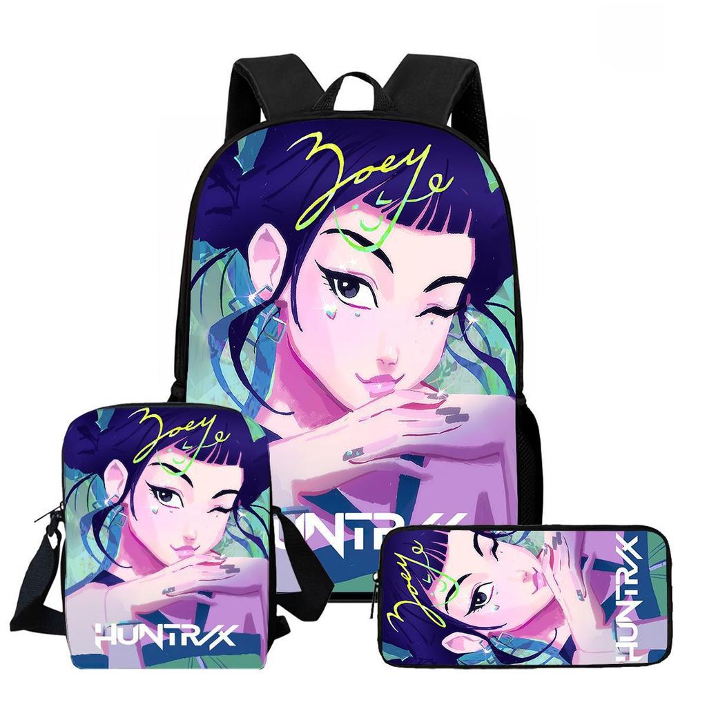 Kpop Hexenjäger High Definition Druck Große Kapazität Hoher Wert Anti-Buckel Verschleißfest Große Kapazität Schultasche Grundschule