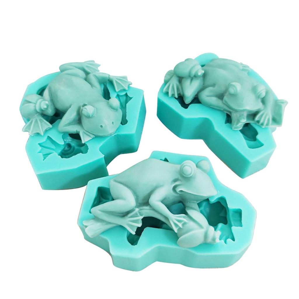 Cute for Frog Shaped Silicone Mold 3D Fondant Mould DIY Cake Decor Candy Dessert Mould Home Kitchen Baking DIY Supplies