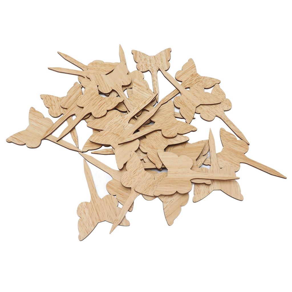 30 STÜCKE Pflanzenetikett Holz Pflanzenetikett Umweltfreundlich Garten Blume Topfpflanze Schild für Gewächshaus