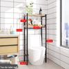 Stainless Steel No-Punch Multi-Layer Bathroom Storage Rack for Above Toilet