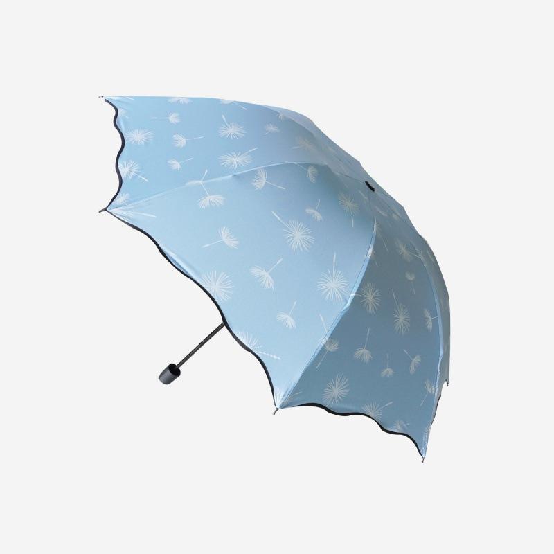 New Dandelion Folding Sun Umbrella Sun Umbrella Black Rubber UV Protection Rain Rain Dual-use Windproof Umbrella Academy