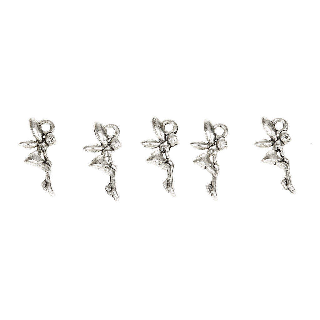 100pcs Angle Fairy Alloy Pendant Charms DIYJewelry Findings Bronze & Sliver