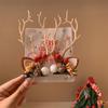 Creative Elk Antler Hair Clip Cloth Christmas Hair Clip Kawali Xmas Reindeer Clip  Party