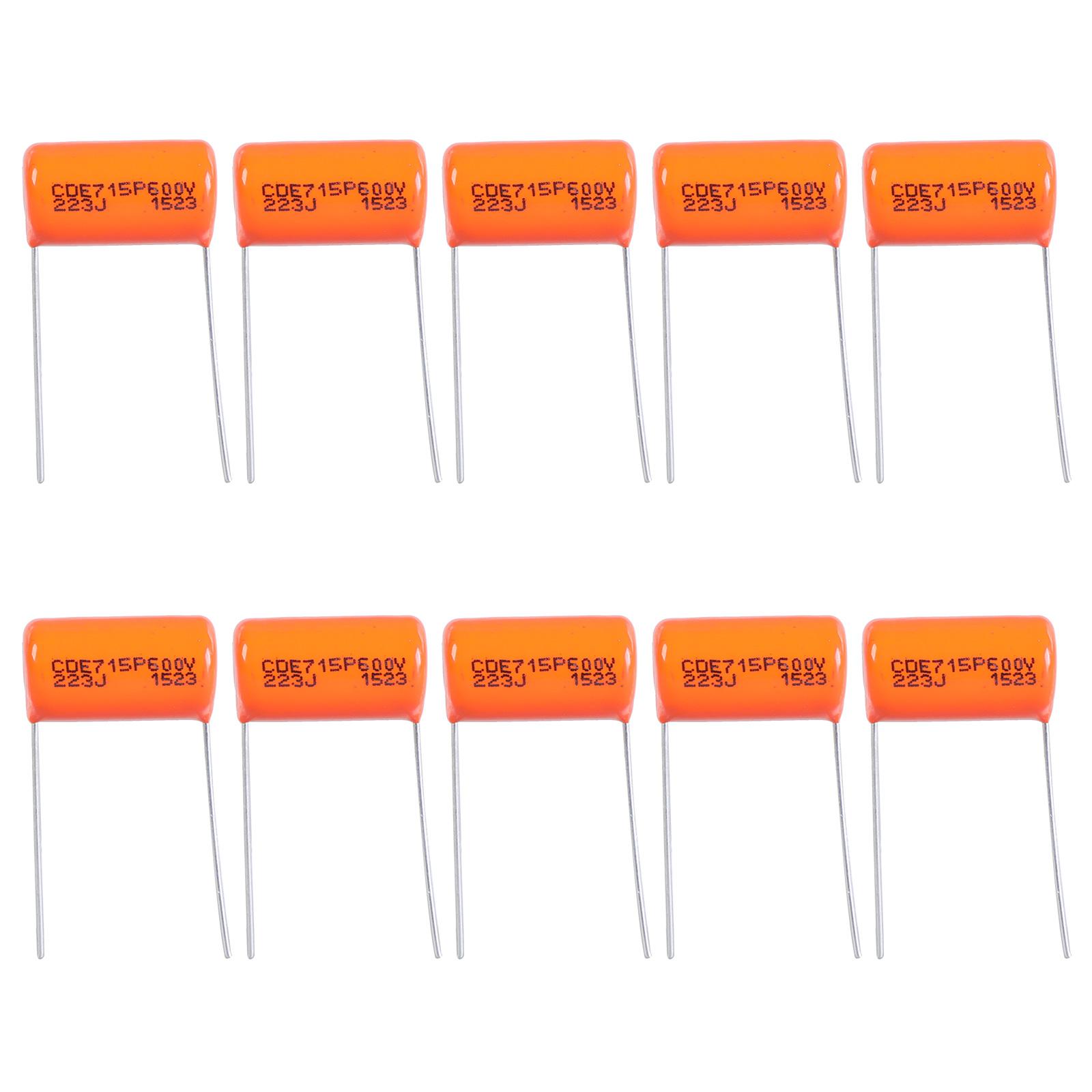 

10Pcs Guitar Tone Caps Capacitors Orange Drop Capacitors Guitar Bass Tone Capacitors Guitar Accessory 600v 715P .022uf