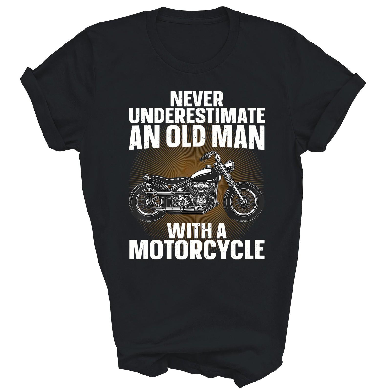 Motorcycle Grandpa Motorbike Rider Biker Shirt Gift Unisex T-Shirt XL