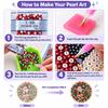 Christmas Acrylic Santa Town Pearl Painting Suncatcher, 9.72/7.76In, DIY Ornament, Xmas Home Tree Wall Decor & Craft Gift