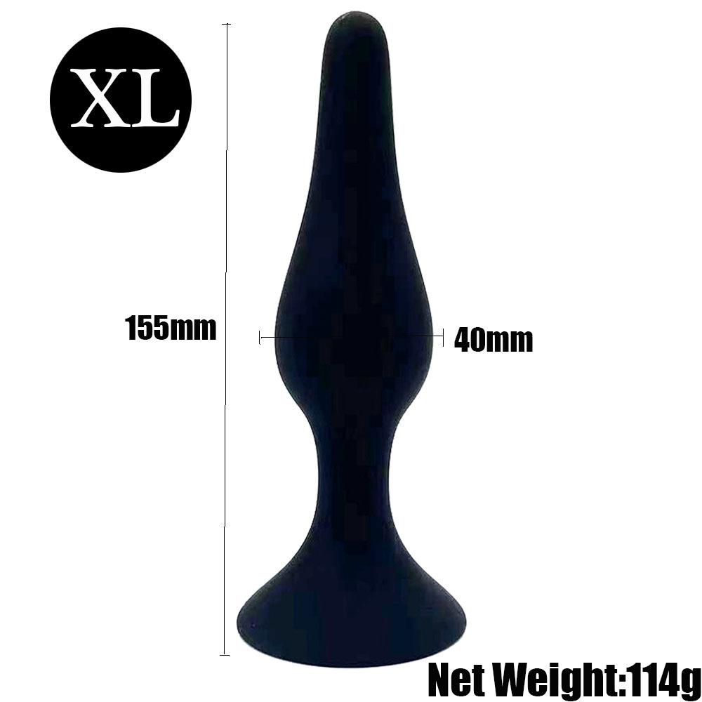 Silicone Anal Plug with Suction Cup - Tapered Design for Comfort & Stimulation, Unisex Adult Toy for Beginners & BDSM Play