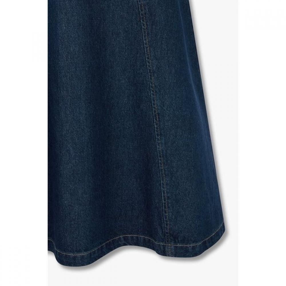 Studio Tomboy Back Banding Flare Denim Skirt  9106162106ct 