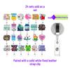 Set of 24 Glitter Acrylic Retractable Badge Holders for Work ID Cards