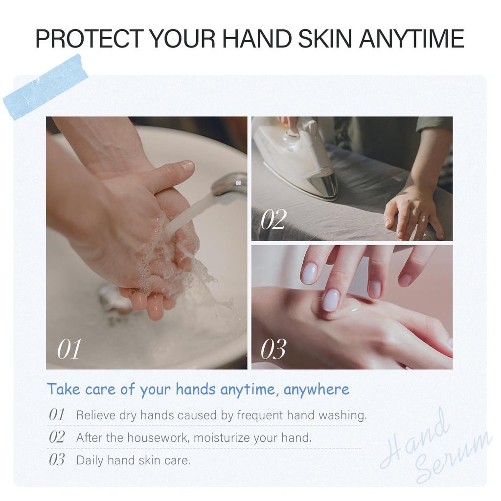 Crema mani idratante all'acido ialuronico, rimozione della pelle morta, riparazione, ammorbidimento della pelle, crema mani delicata, cura della pelle nutriente invernale