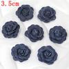 3/5Pcs 3.5/4.5/5/7/7.5CM Denim Artificial Blue Fabric Camellia Flower for Wedding Decor Women Handmade Cloth Corsage Accessory