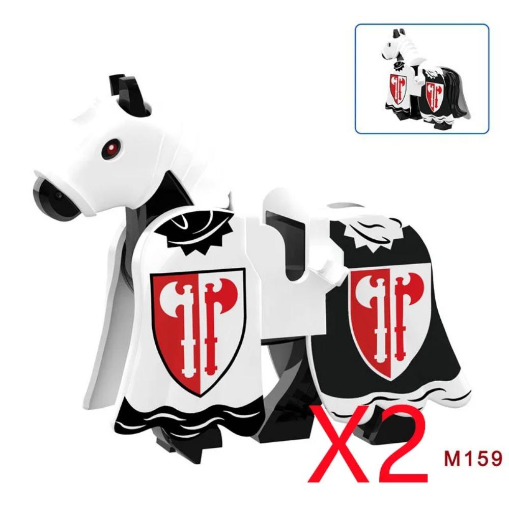 

3-8СМ Строительная игрушка Средневековая военная архитектура Строительные блоки Персонаж Рыцарь Боевой конь Щит Конь Веревка Седло Креативные аксессуары Подарок Игрушка